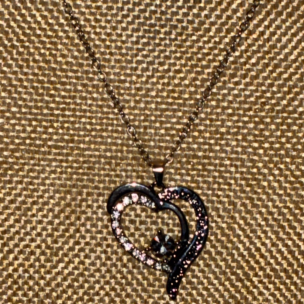 She believed she could do she did Silver Heart Necklace